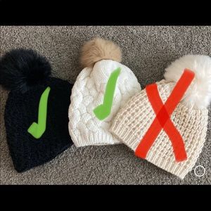 Pom Pom hat, each sold separately